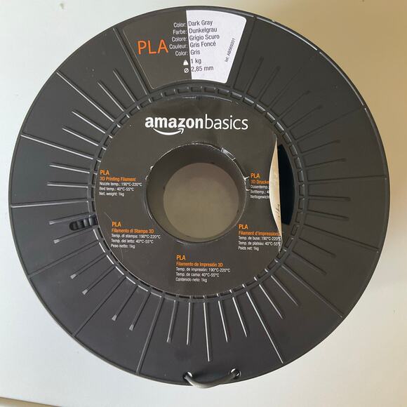 Amazon Basics PETG 3D Printer Filament, 2.85mm, Gray, 2.2lb - Picture 2 of 3